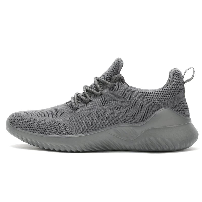 Kapsen Men's Non Slip Running Shoes Ultra Light Breathable Casual Walking Shoes Fashion Sneakers Mesh Workout Sports Shoes Grey - Image 3
