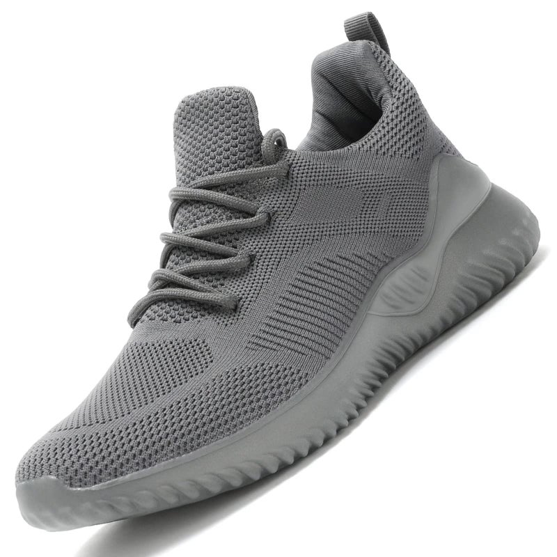 Kapsen Men's Non Slip Running Shoes Ultra Light Breathable Casual Walking Shoes Fashion Sneakers Mesh Workout Sports Shoes Grey - Image 2