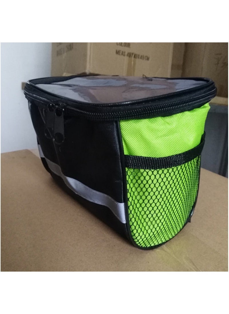 Generic Mountain Bike Handlebar Front Pouch Green 