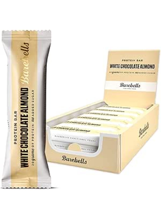 Barebells Protein Bar - White Chocolate Almond Flavor - for High Protein Snack ( 55g x 12 ) - Image 1