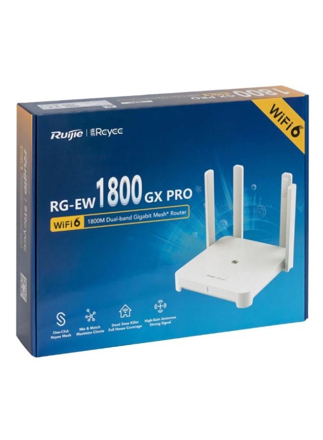 WIFI6 GIGABIT WIRELESS 1800M DUAL-BAND NETWORK ROUTER WITH MESH REYEE RG-EW1800GX PRO - Image 2