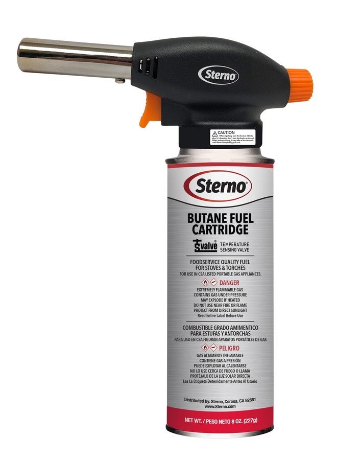 Sterno Butane Torch Lighter - Kitchen Blow Torch for Cooking With Automatic Safety Shut-Off Sensor - Compatible With Most Butane Fuel Canisters - 1 Handheld Torch - Image 3