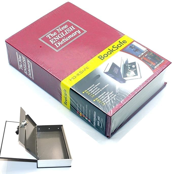 صندوق أمان شوبوليف لحماية المنزل - صندوق أمان على شكل كتاب - نوع أمان قاموس - حقيبة حمل - صندوق أمان نقدي ومجوهرات - صندوق تخزين سري 21 × 155 × 55 سم - Image 3