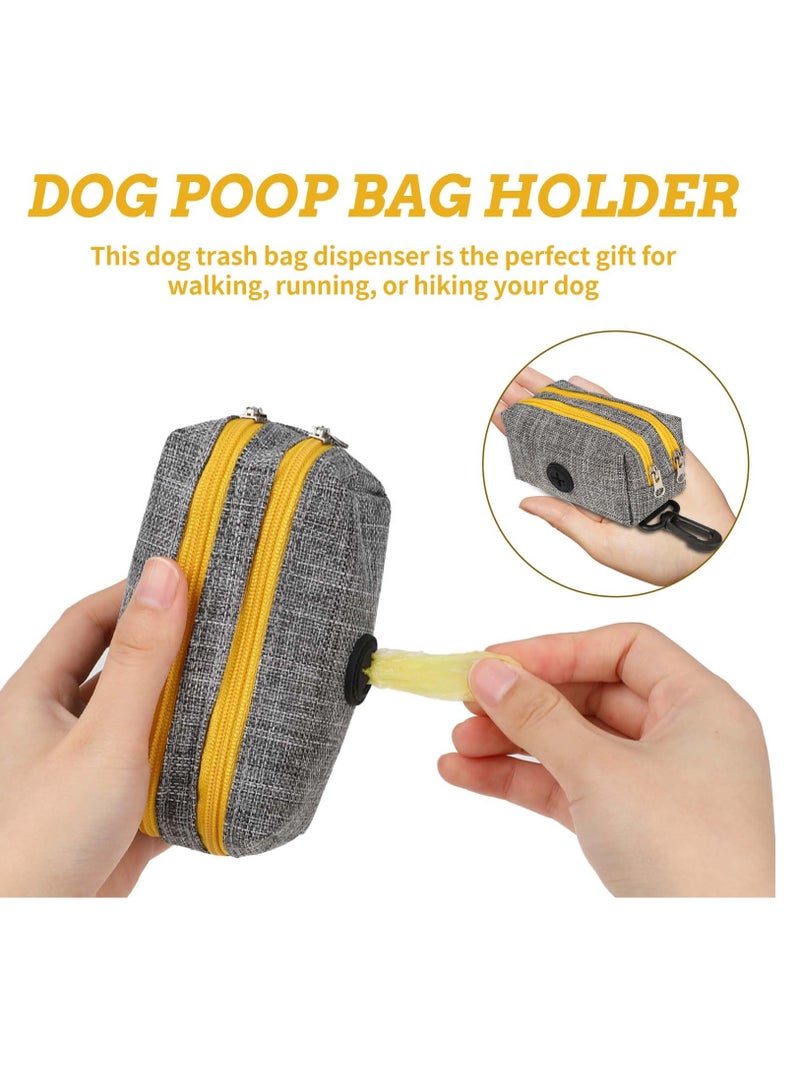 Excefore Dog Bag Holder, Dog Bag Dispenser, Dog Bag Holder Attachment, Waste Bag Dispenser for Leash, Dog Waste Bag Holder with Hook Clip, Portable Outdoor Pet Bag Holder with 2 Zippers - Image 3