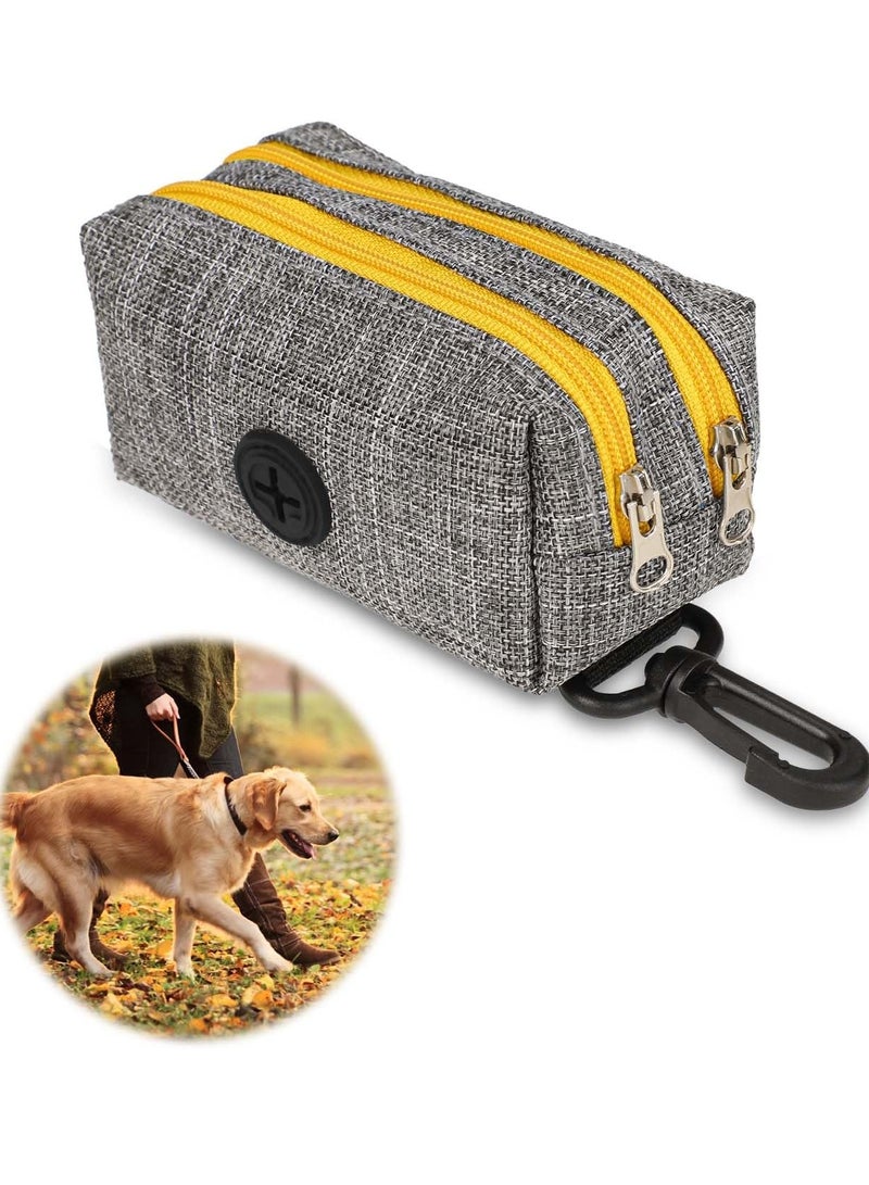 Excefore Dog Bag Holder, Dog Bag Dispenser, Dog Bag Holder Attachment, Waste Bag Dispenser for Leash, Dog Waste Bag Holder with Hook Clip, Portable Outdoor Pet Bag Holder with 2 Zippers - Image 5