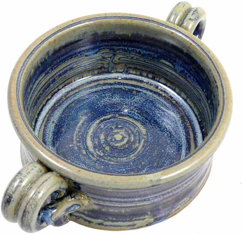 Modern Artisans American Made Stoneware Bistro Bowl for Soup Chili Rice or Pasta Set of 2 16oz French Blue - Image 3