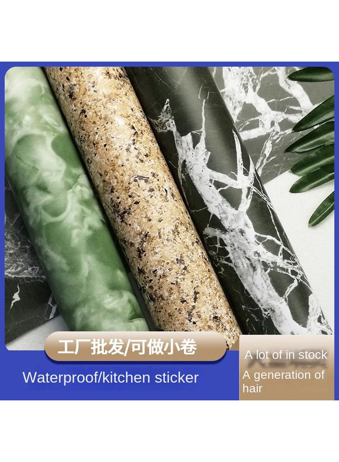 Bluejw Kitchen Countertop Marble Waterproof Wallpaper Self-adhesive Brick Wall Wallpaper Bathroom Floor Renovation Sticker - Image 2