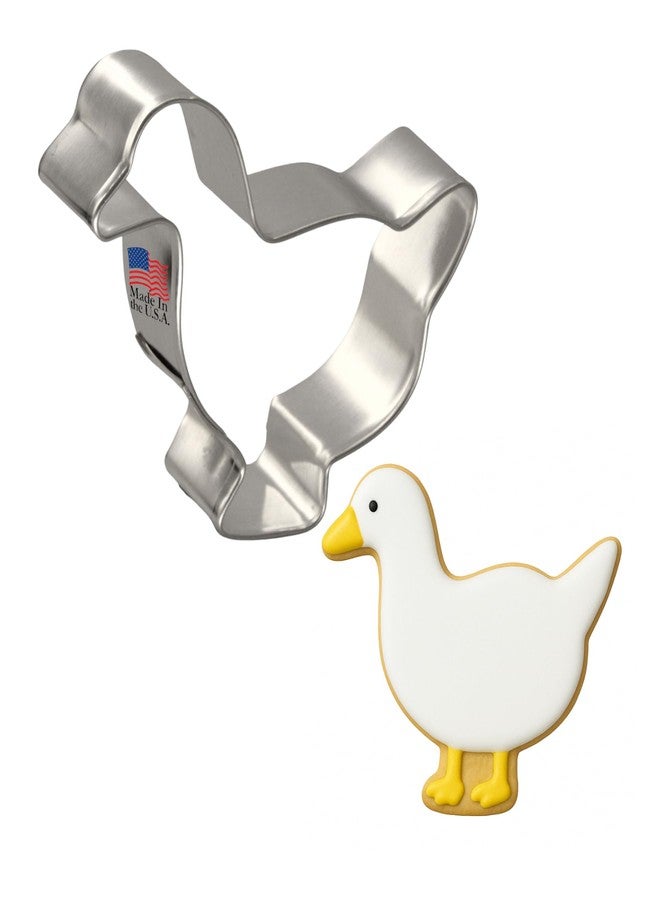 Foose Duck Cookie Cutter 3 Inch - Made in the USA - Foose Cookie Cutters Tin Plated Steel Duck Cookie Mold - Image 1