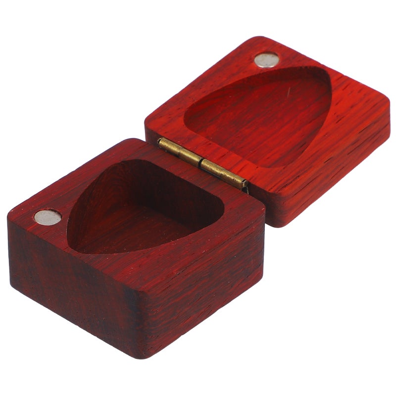 Guitar Picks Storage Box Wood Guitar Pick Container Guitar Pick Storage Case Box - Image 1