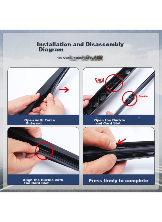 AOLIN Aolun Volvo Xc40 2018 Model To Present/xc90 /v90 Rear Wiper Blade, A-grade Rubber Strip - Image 2