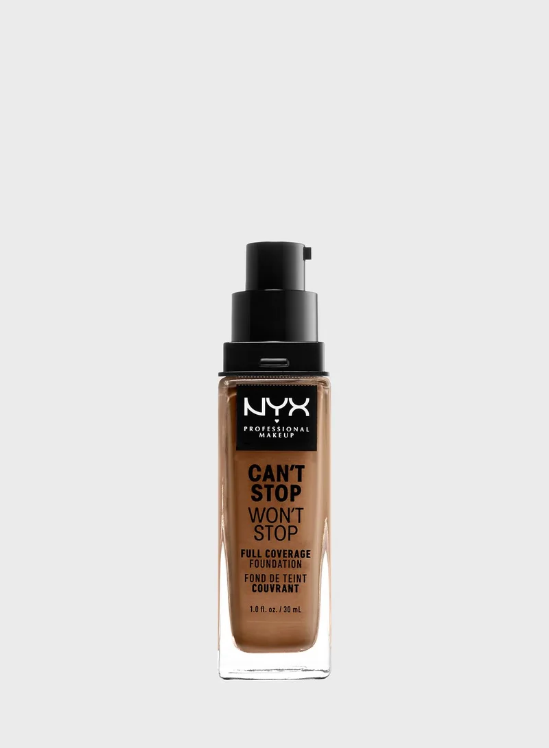 NYX PROFESSIONAL MAKEUP Can't Stop Wont Stop 24Hr Foundation- Mahogany