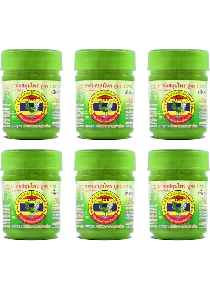 HONG THAI - New Herbal Inhaler Formula 1 Green Pack of 6 - Image 1