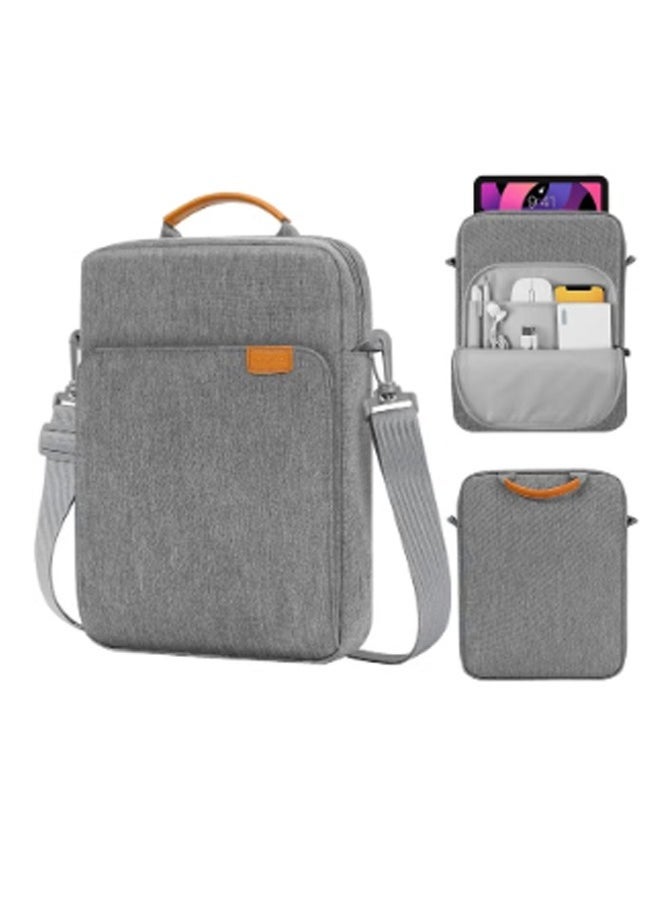 Arabest 9-11 Inch Tablet Sleeve Bag, Fits for iPad air 5 10.9 2022, iPad Pro 11 M2 2022-2018, iPad 10th 10.9, Air 4 10.9, Tab S8 2022, Handle Carrying Case with Shoulder Strap, Grey  - Image 1