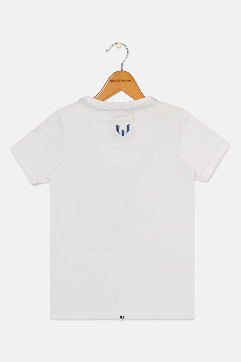 MESSI Toddlers Boy Vingino Short Sleeve Brand Logo T-Shirt, White - Image 3