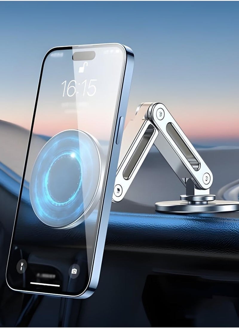 JAJEEK "NEW Universal 360° PRO Magnetic Suction Car Phone Holder with Adjustable Arm – Silvery" - Image 4