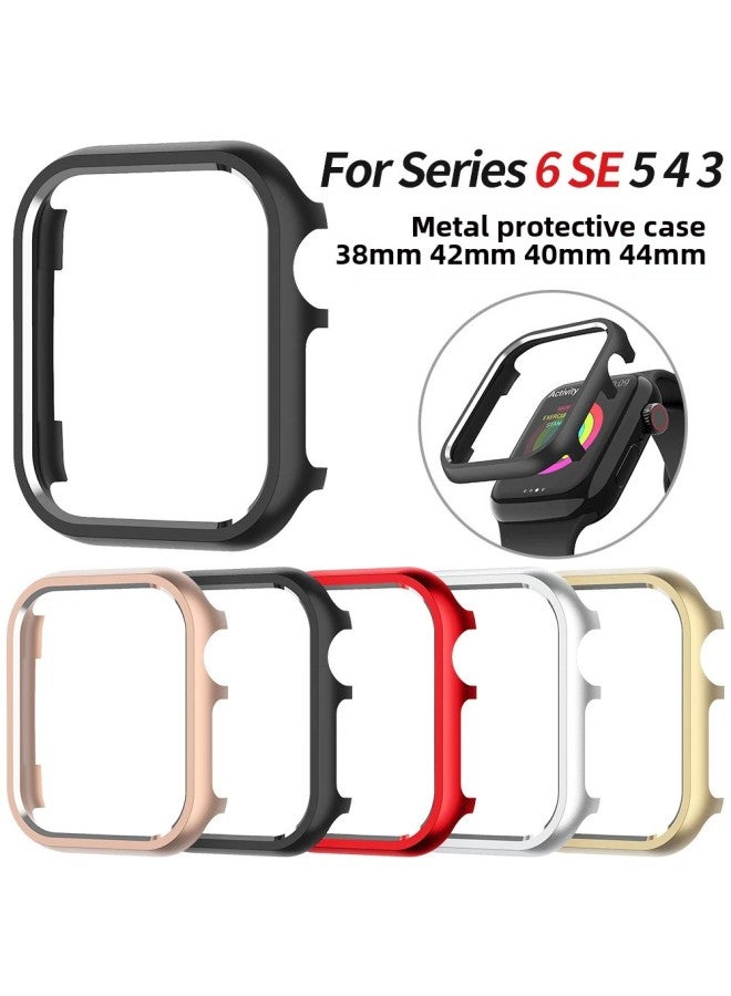 Suitable For Apple Watch Protective Case Aluminum Alloy Frame High-gloss Case Iwatch7456 Generation Metal Protective Case-Color:Silver-Exterior Dimension:42mm - Image 4