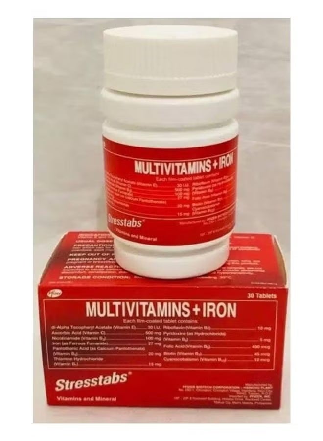gsk Stresstabs Multivitamins And Iron Tablets - 30 - Image 1