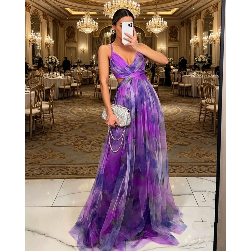 Elegant Mini Long Dress Sexy Long Dress Women's Formal Gown - Image 2