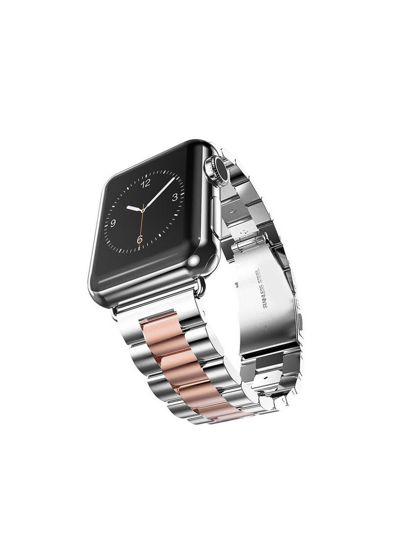 Metal Bands Compatible with Apple Watch Band 42mm 44mm 45mm, Stainless Steel Magnetic Absorption Strap, Wristband for iWatch Band for Apple Watch Series 7/6/5/4/3/2/1/SE, - Image 1