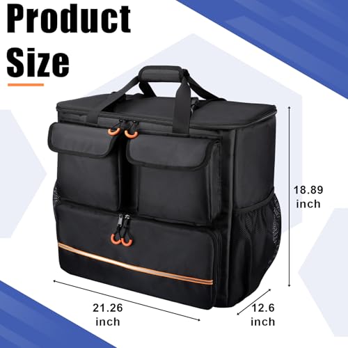 Wigojoy Computer Desktop Mid Tower Large Carrying Case, PC Travel Case for Computer for Moving, Portable Gaming Backpack for Keyboard, Mouse and Accessories,Compatible with ATX/M-ATX mainframe chassis - Image 2