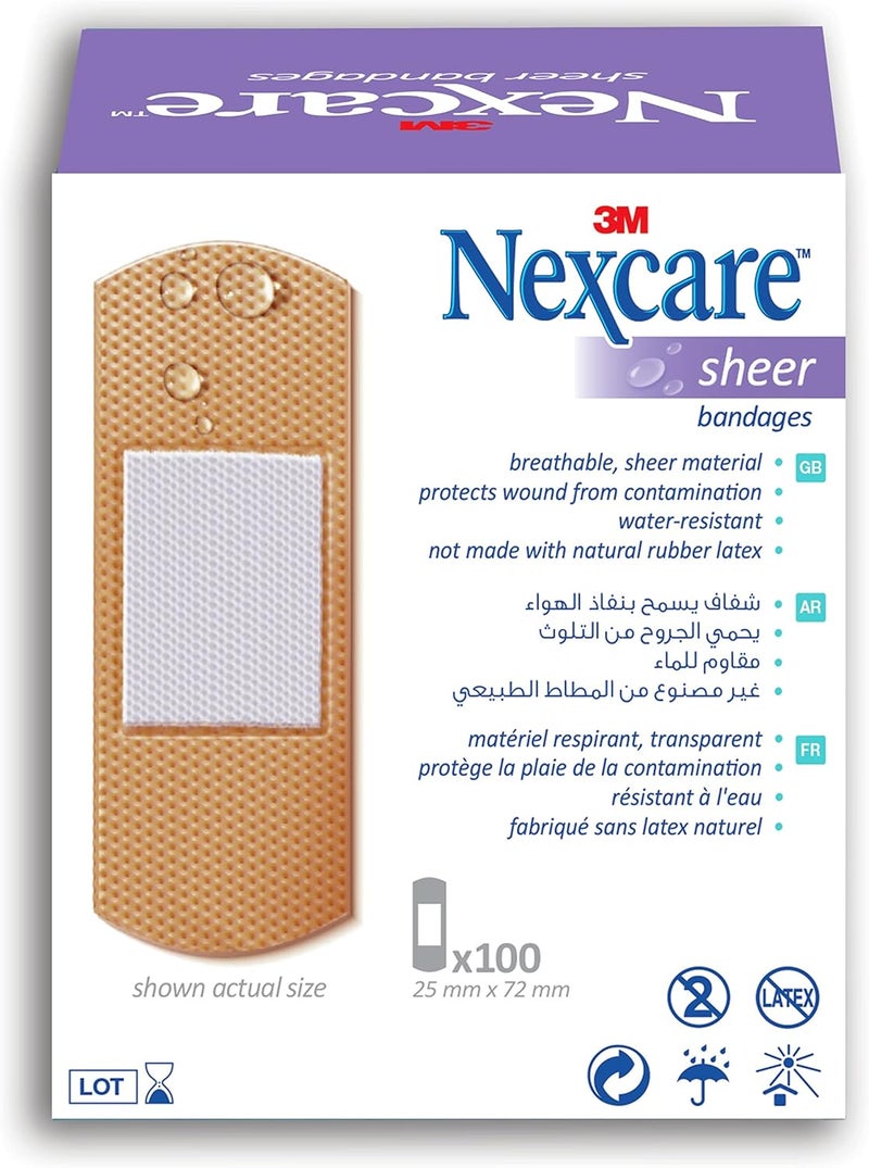 Nexcare Sheer Bandages - 100 Count - Image 2