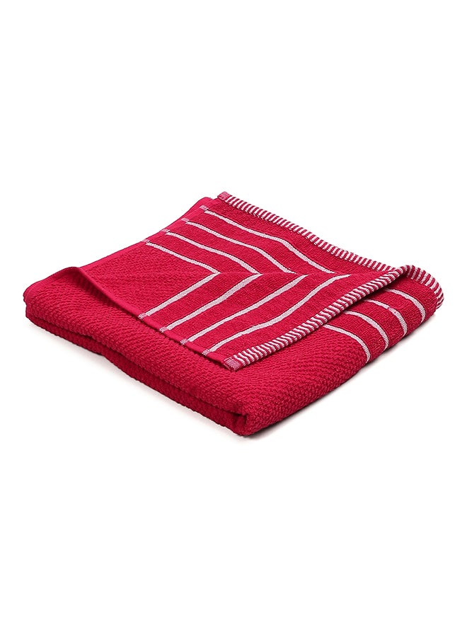 Status Contract Honeycomb Bath Towel | Large Size Bathing Towel for Men & Women | Soft & Absorbent | Red | 70 x 140 cm - Image 5