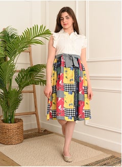 FULL JOY Cut-out Dress with An Elegant Design Decorated With a Belt At The Waist  - Image 1