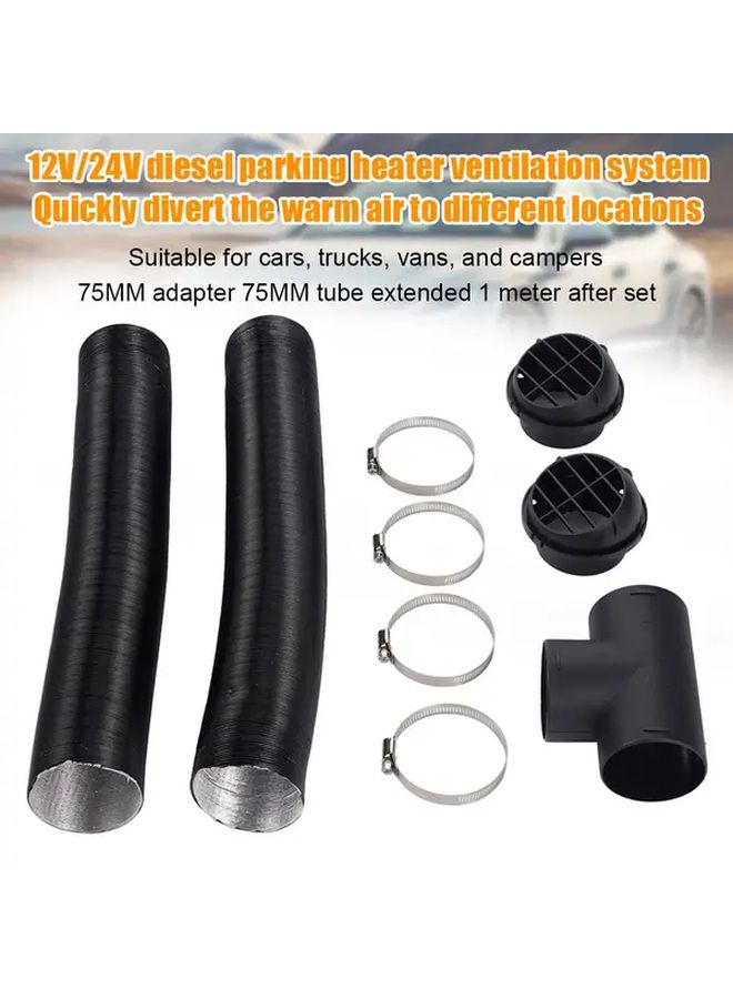 75Mm T Type Air Diesel Heater Ventilation System With 2 Outlets 2 Ducts - Image 1