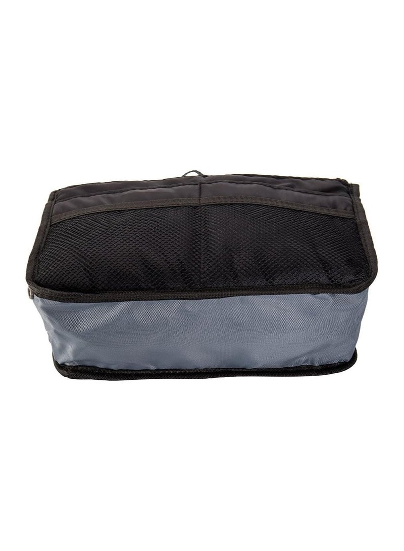 JTWEB New_Soul للسيدات منظم حقيبة يد للسفر وحقيبة مرتبة وبطانة مستحضرات التجميل 13 جيبًا أسود - Image 4