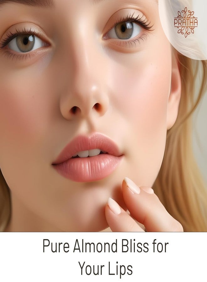 Pratha Naturals Lip Care Almonds Lip Balm Ultimate Softness and Nourishes Lip Gloss with Goodness of Almond Oil - Image 3