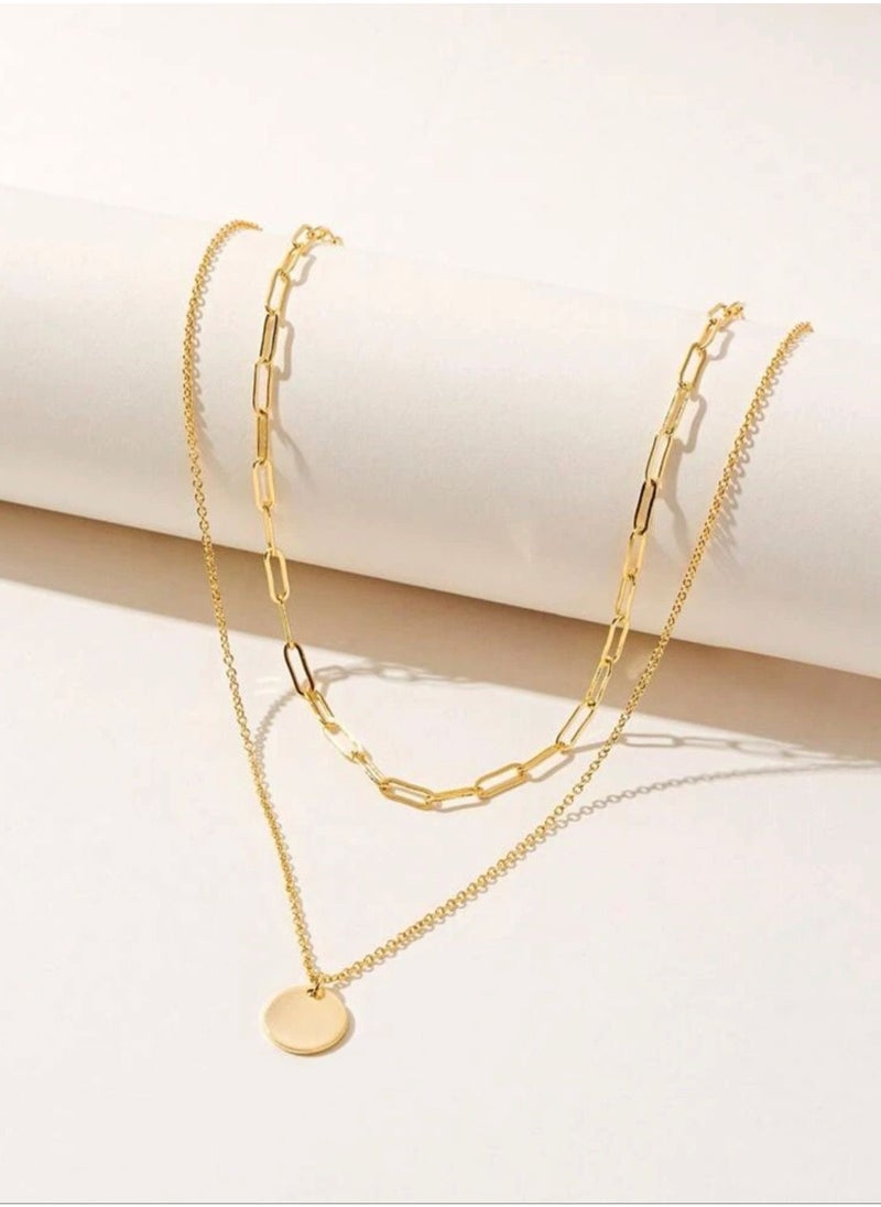 NOON'S UP - 18k Gold Plated Layered Necklace - Image 1