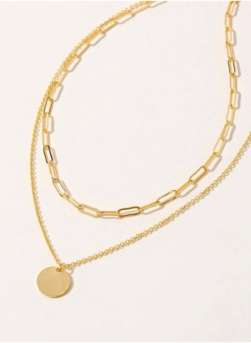 NOON'S UP - 18k Gold Plated Layered Necklace - Image 1