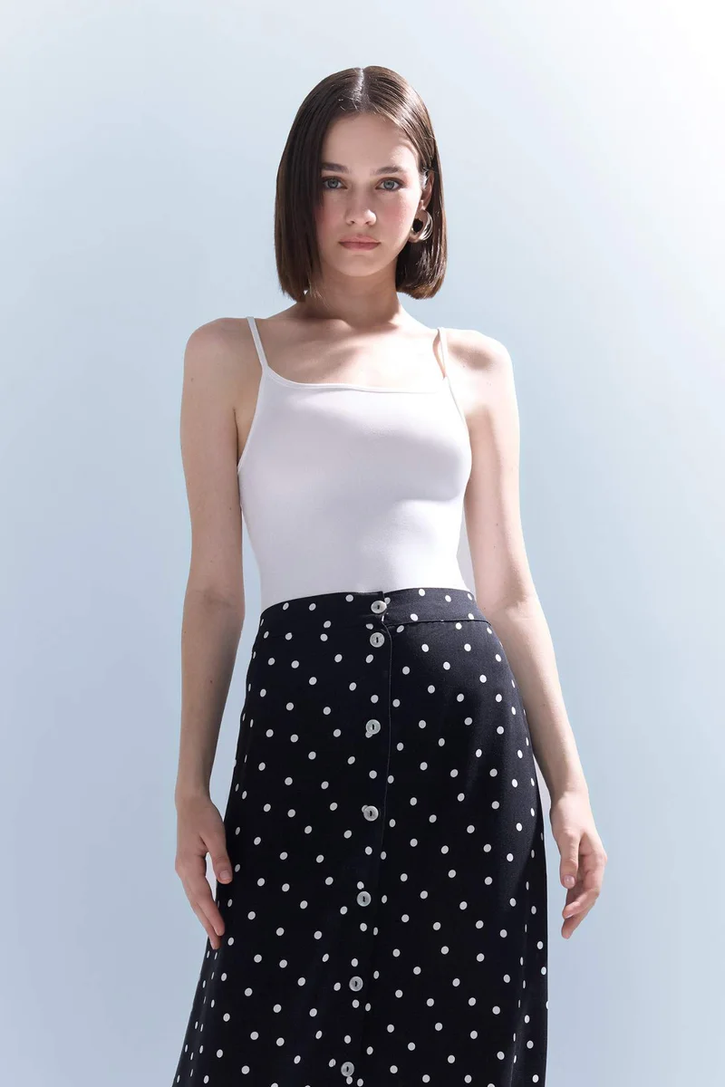 ديفاكتو Basic Strappy White Snap Body