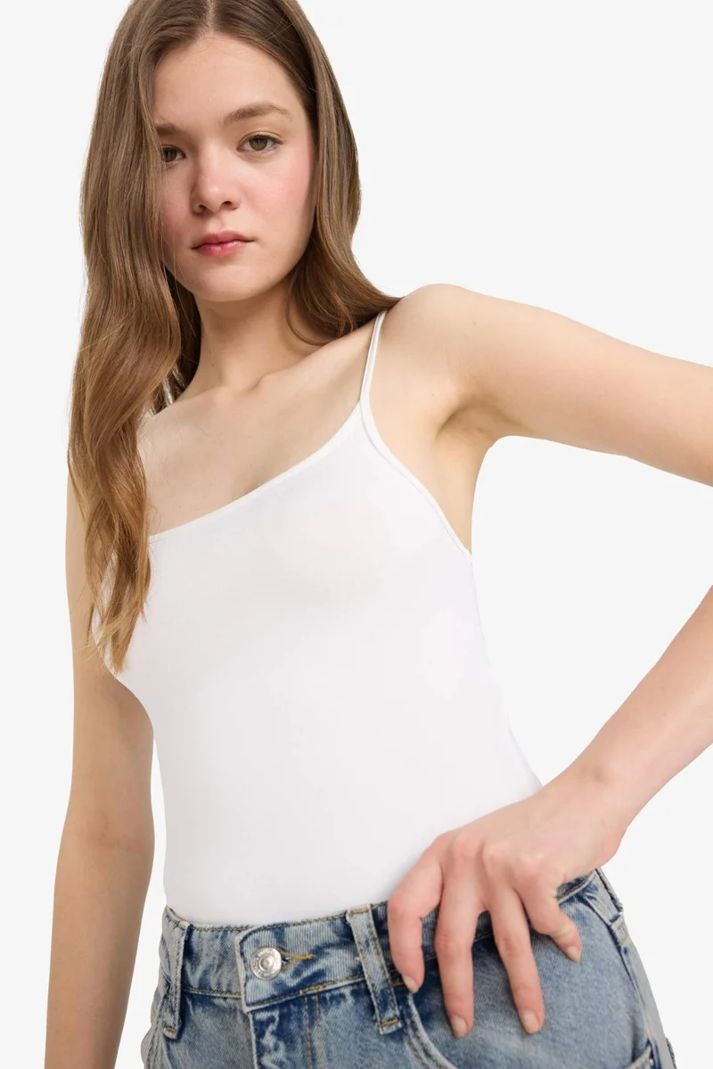 ديفاكتو Basic Strappy White Snap Body