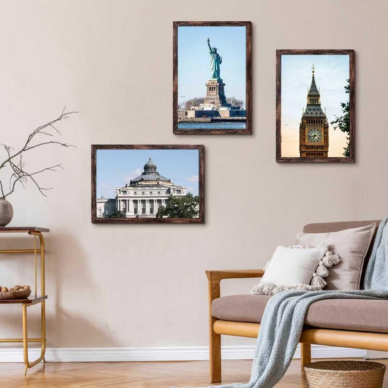 SESEAT 10x14 Picture Frame Rustic Brown, Display Pictures for Wall, 1 Pack - Image 4