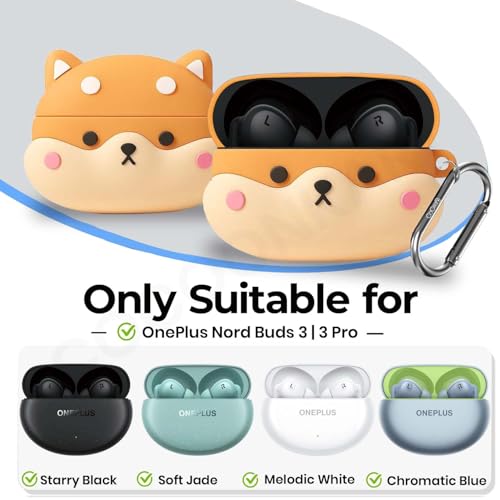 Cocoonkart Cute Cartoon Funny Silicone Case Cover Compatible for OnePlus Nord Buds 3 | 3 Pro (Shiba Dog) - Image 2
