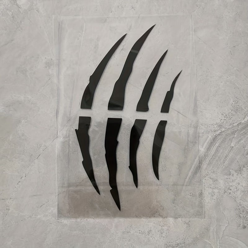 White 8 Scratch Vinyl Car Stickers Small Decals - Image 5