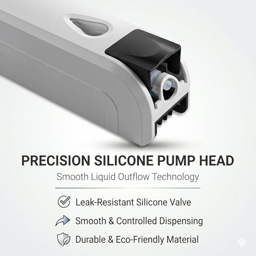 JERN Soap Dispenser for Shower Gel and Shampoo or Conditioner ABS Wall Mount White (Double) - Image 5