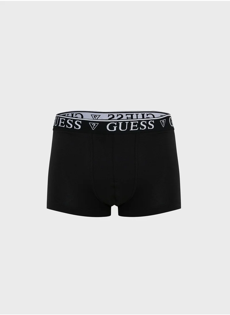 GUESS 3 Pack Logo Band Trunks
