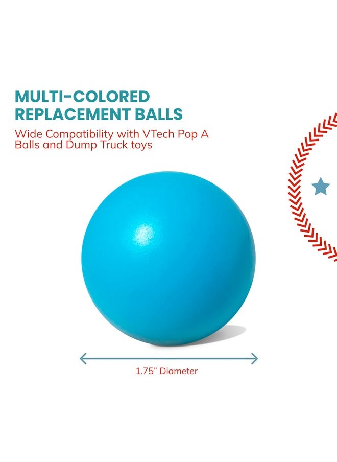 Botabee - Multi-Colored Replacement Ball Set For Vtech Pop-A-Balls Push And Pop Bulldozer Toy | Vibrant, Colorful Balls Compatible With Vtech Bulldozer Ball Popper Toy | 6 Ball Set - Image 1