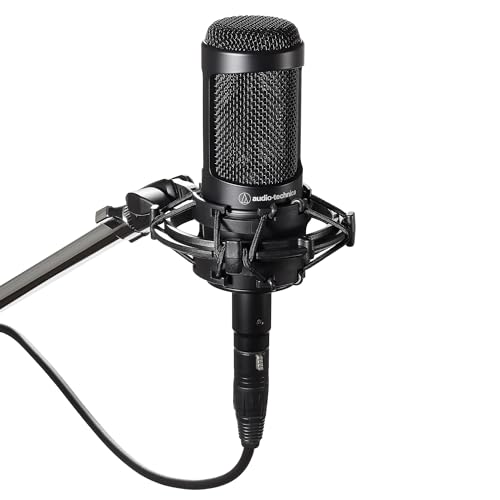 Audio-Technica AT2035 Cardioid Condenser Microphone, Perfect for Studio, Podcasting & Streaming- Black - Image 1