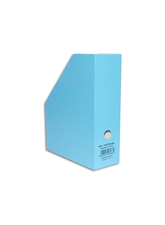 The Bros Magazine Holder Cardboard - 90 mm Spine, Blue Color, A4 Size - FSOTMA4BL - Image 2