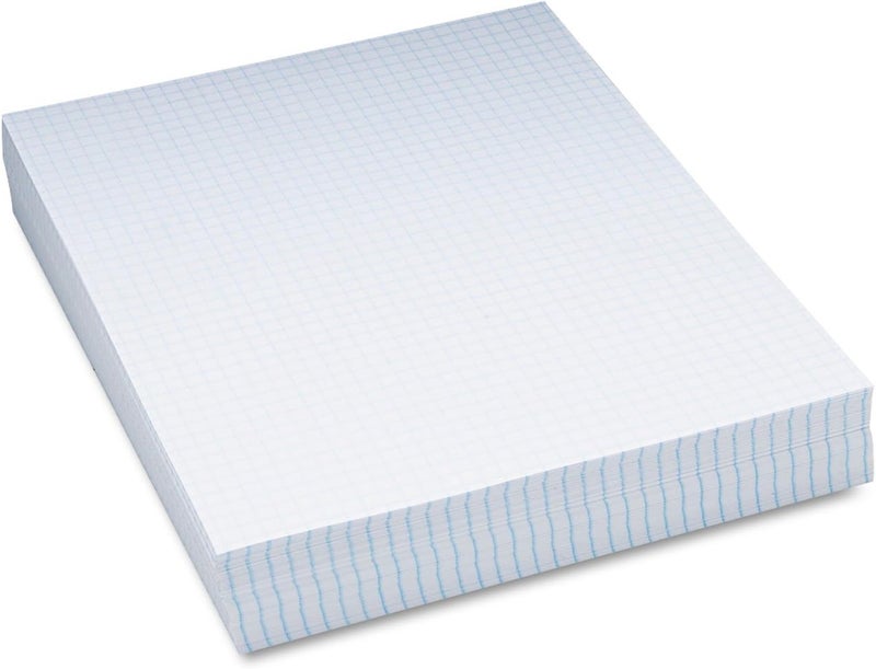 Pacon Composition Paper, 8 1/2" x 11", 1/4" Quadrille, White, 500 Sheets