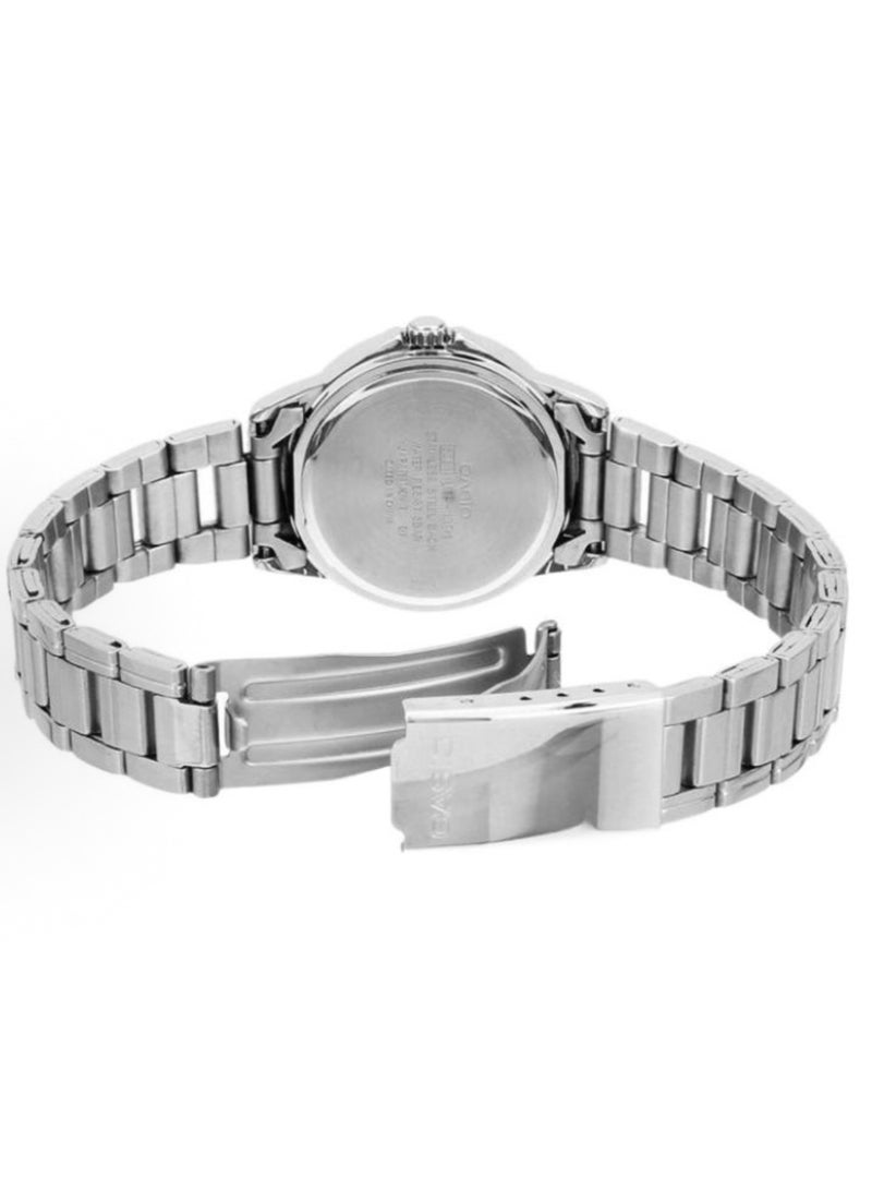 CASIO Casio STANDARD series leisure waterproof business Shi Ying movement stainless steel strap Japanese and Korean women's watch silver dial. - Image 2