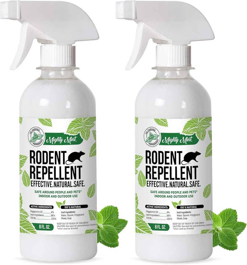 Mighty Mint 8oz Peppermint Oil Rodent Repellent Spray (2) - Image 1