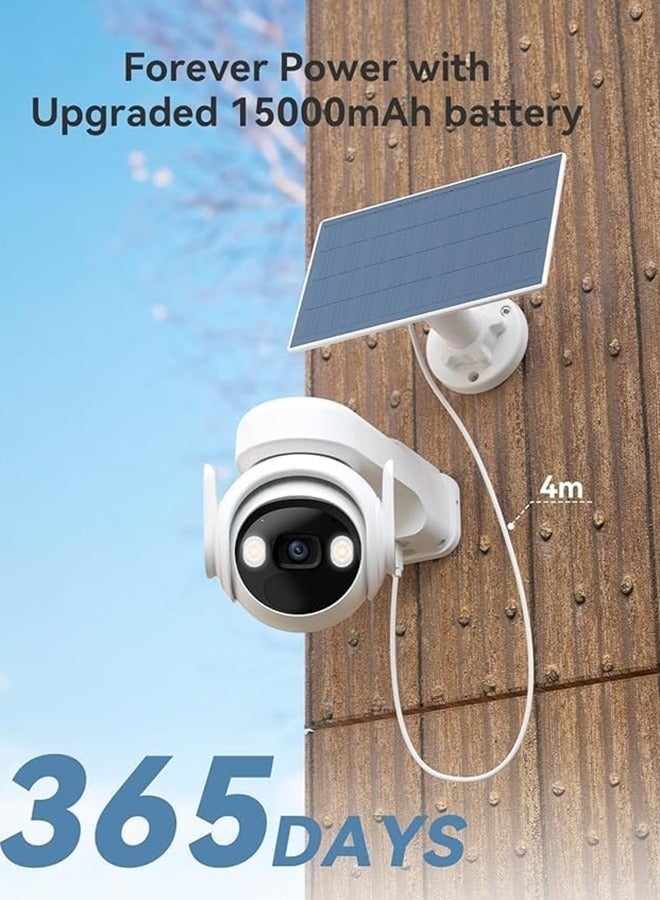 IMOU Cell PT 4G 2K Solar Security Camera Outdoor Wireless 15000mAh Battery CCTV Camera WiFi Home Security Camera 360°, Color Night Vision, AI Human Detection,Auto Tracking,Siren,2 Way Audio, IP66,Work with Alexa (IPC-K9EN-3T0TE-EU) 3MP - Image 3