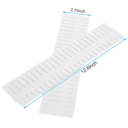 ShineMe Drawer Dividers, 8pcs Drawer Divider Organizers, White DIY Plastic Grid, Plastic Adjustable Drawer Dividers, Household Storage Makeup Socks Underwear Organizer for Clothes, Kitchen, Office - Image 2