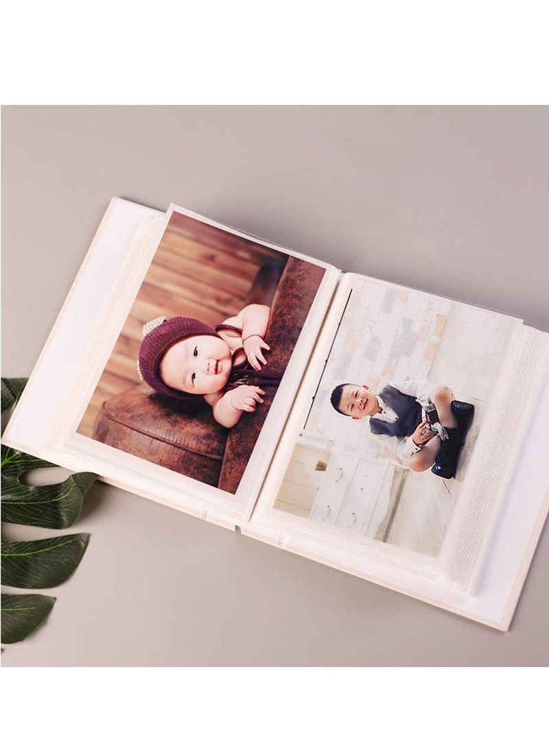 سيوسي ألبوم صور  100 صفحة قابلة للانزلاق في ألبومات صور ، كتاب ذاكرة الأعياد لـ 100 صورة 4 × 6 بوصة  أوراق خضراء  نمط طبيعي  زفاف عائلي DIY - Image 4