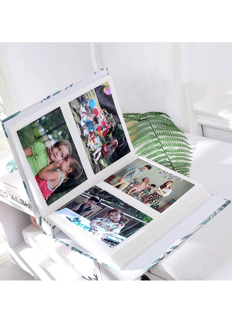 سيوسي ألبوم صور  100 صفحة قابلة للانزلاق في ألبومات صور ، كتاب ذاكرة الأعياد لـ 100 صورة 4 × 6 بوصة  أوراق خضراء  نمط طبيعي  زفاف عائلي DIY - Image 3