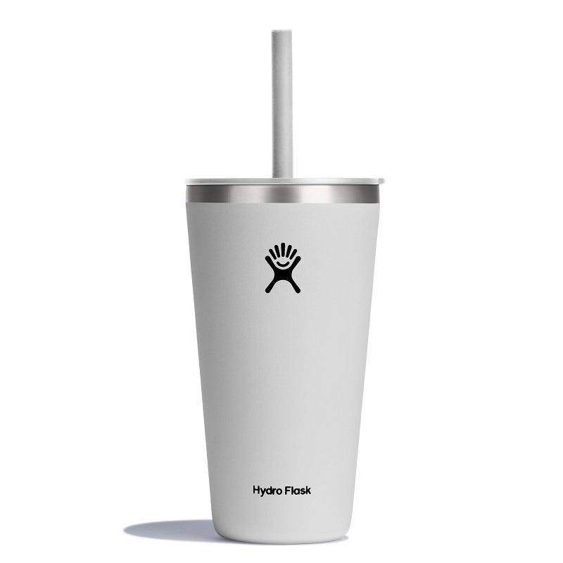 Hydro Flask 28 Oz All Around Tumbler Straw Lid White - Image 1